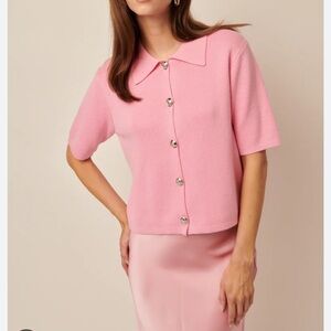 Line - The Label - NEW Pink “Mila” summer sweater size small.